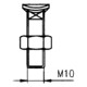 S-PIIKIN KÄRJEN PULTTI JA MUTTERI M10X38